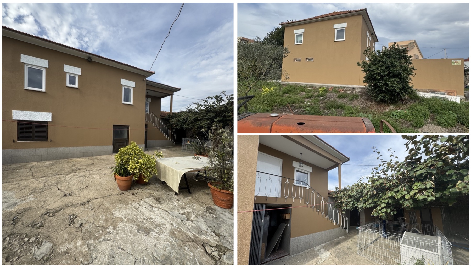 Várias perspetivas de uma moradia depois da pintura exterior